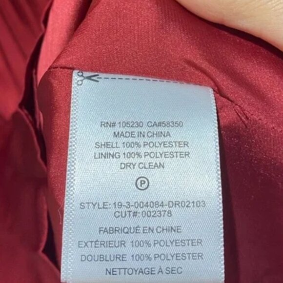 NWT Women’s Equipment Macin Red Wine Pleated Bow Midi Dress size 10 - Picture 10 of 11